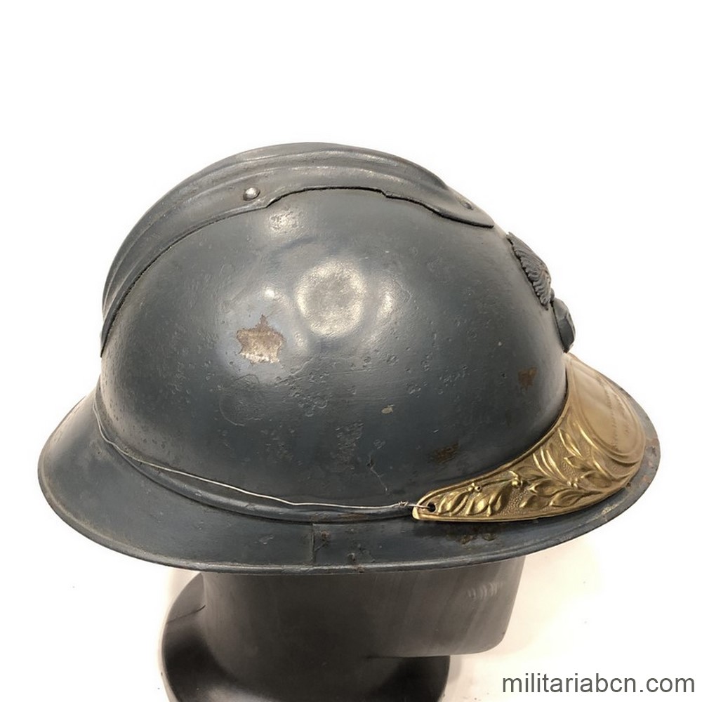 France. French Adrian helmet Model 1915 Infantry, with Great War Badge