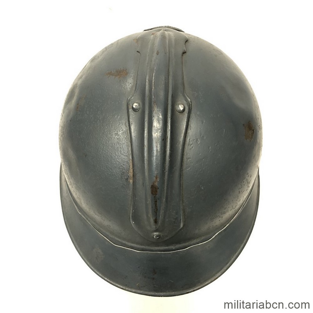 France. French Adrian helmet Model 1915 Infantry, with Great War Badge