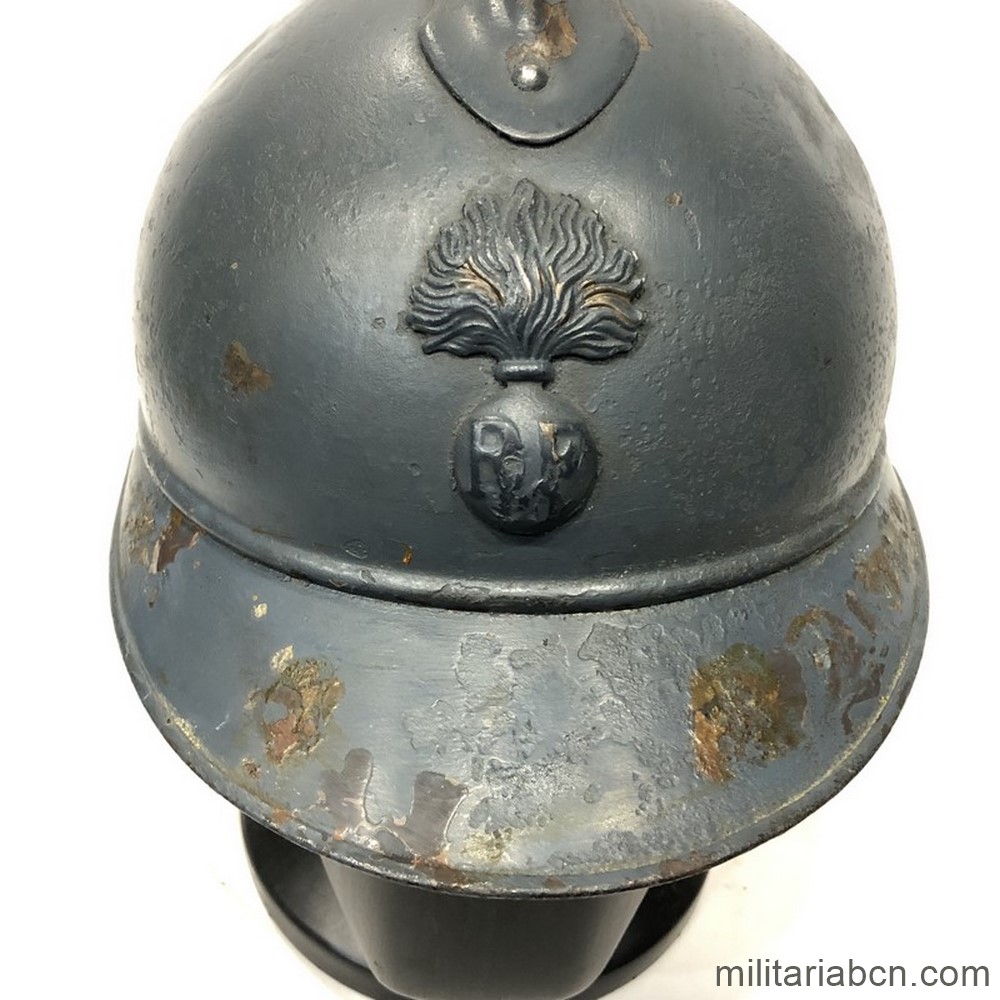 France. French Adrian helmet Model 1915 Infantry, with Great War Badge