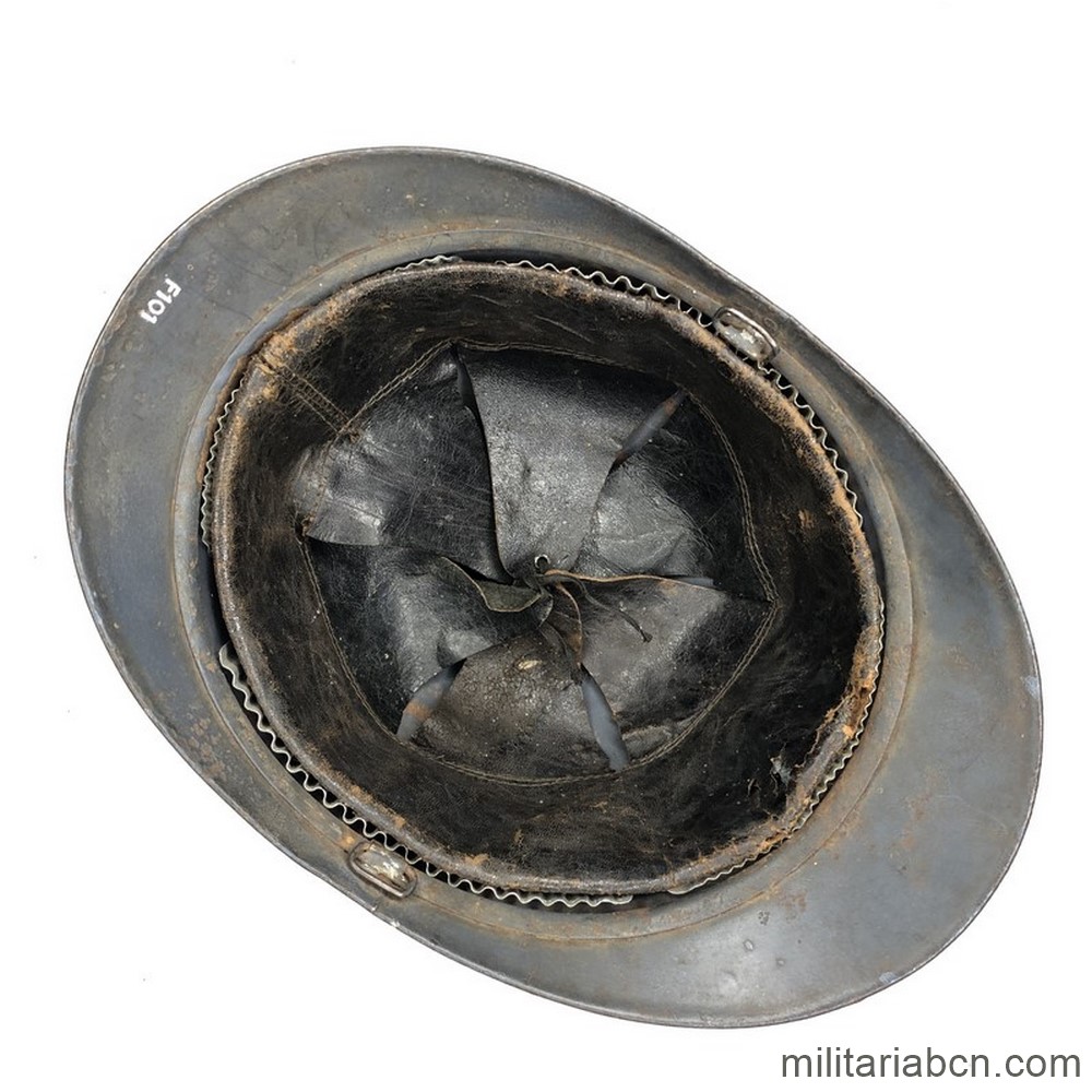 France. French Adrian helmet Model 1915 Infantry, with Great War Badge