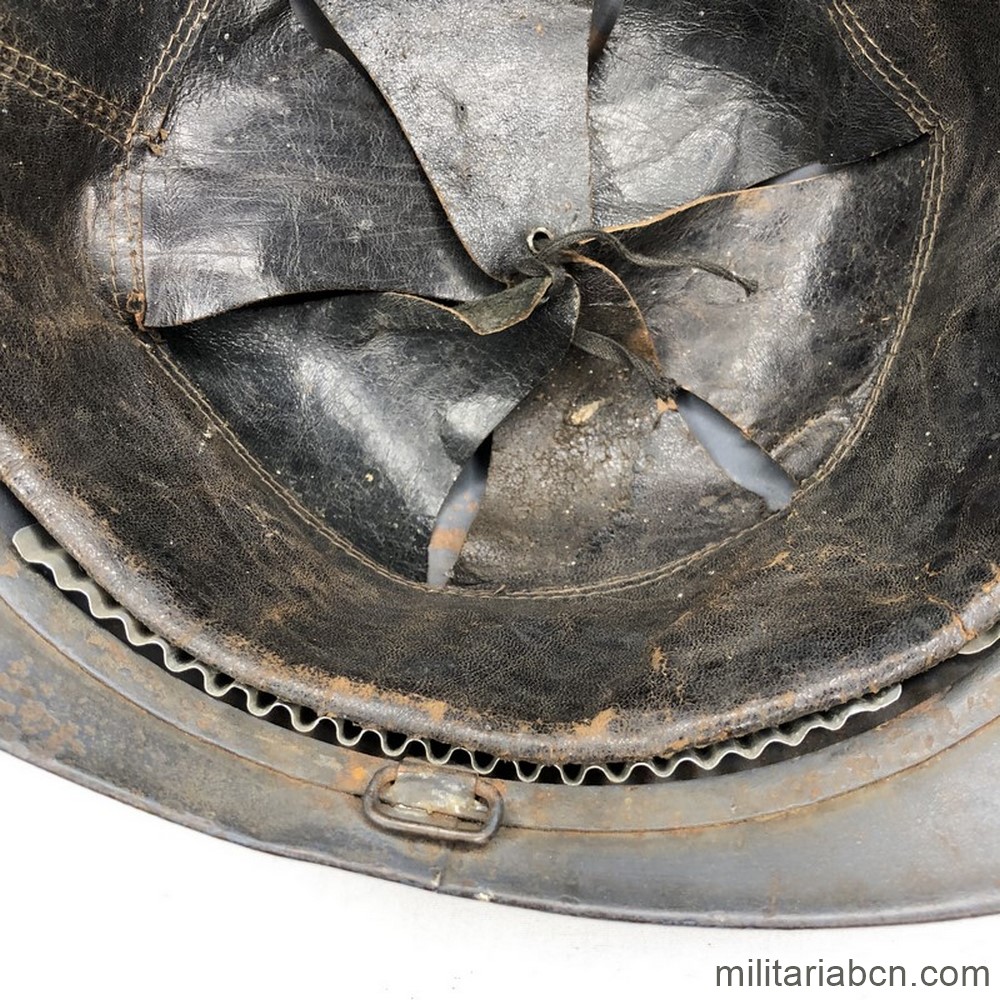 France. French Adrian helmet Model 1915 Infantry, with Great War Badge