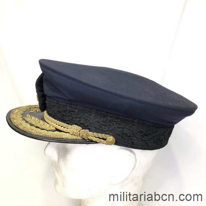 Argentina. Gorra de plato de policía de Comisario General de la Provincia de Buenos Aires