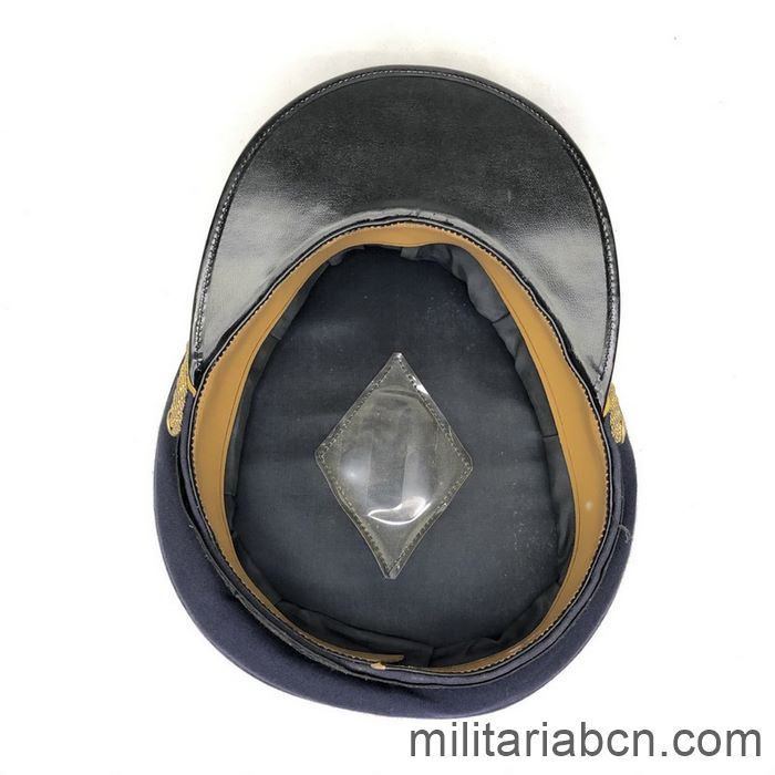 Argentina. Gorra de plato de policía de Comisario General de la Provincia de Buenos Aires