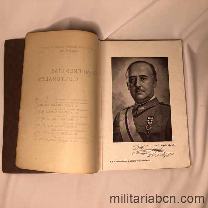 Conferencias culturales pronunciadas en la Academia del Cuerpo Jurídico Militar 1940-41