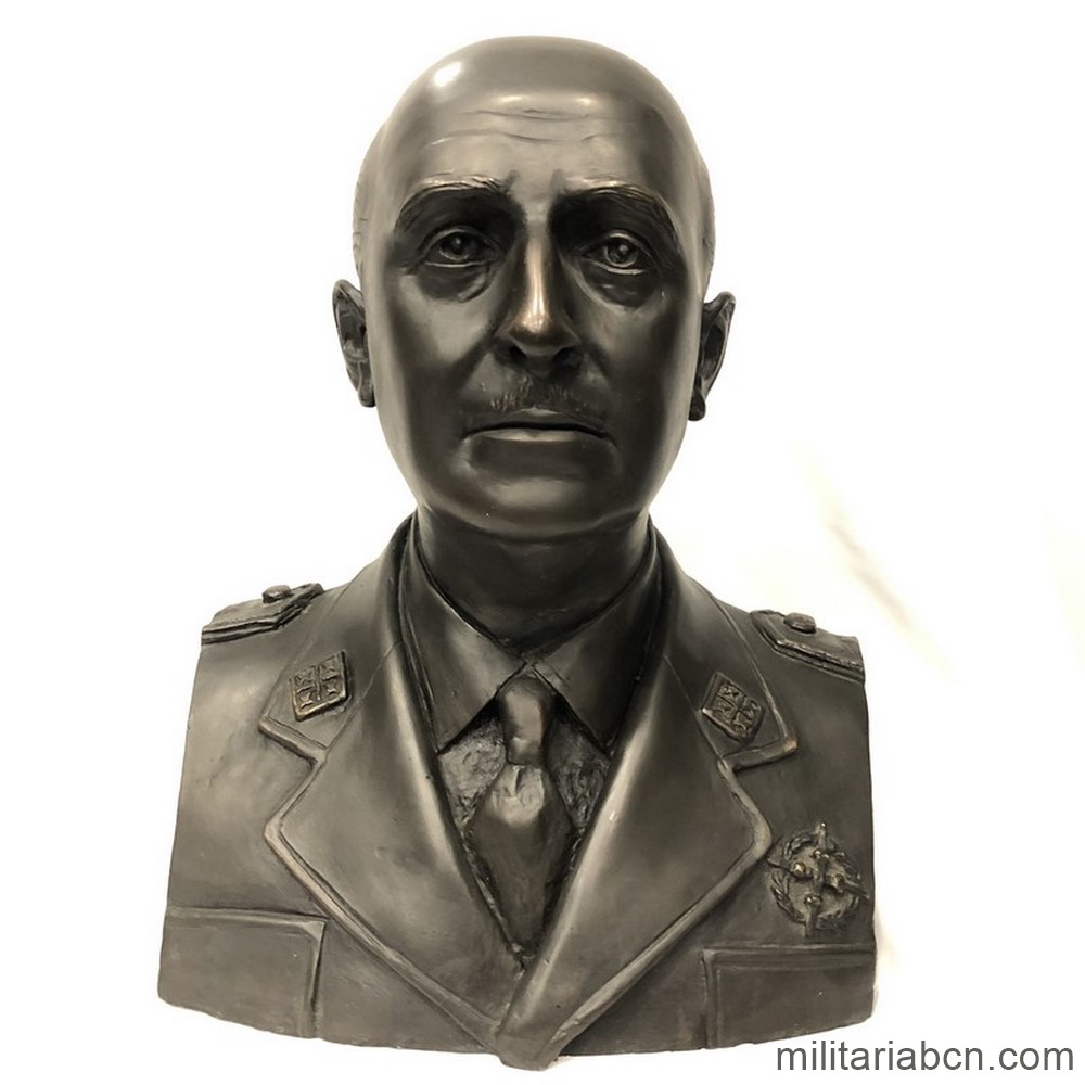 Bust of Generalissimo Francisco Franco in Captain General's uniform
