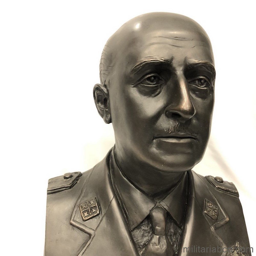 Bust of Generalissimo Francisco Franco in Captain General's uniform