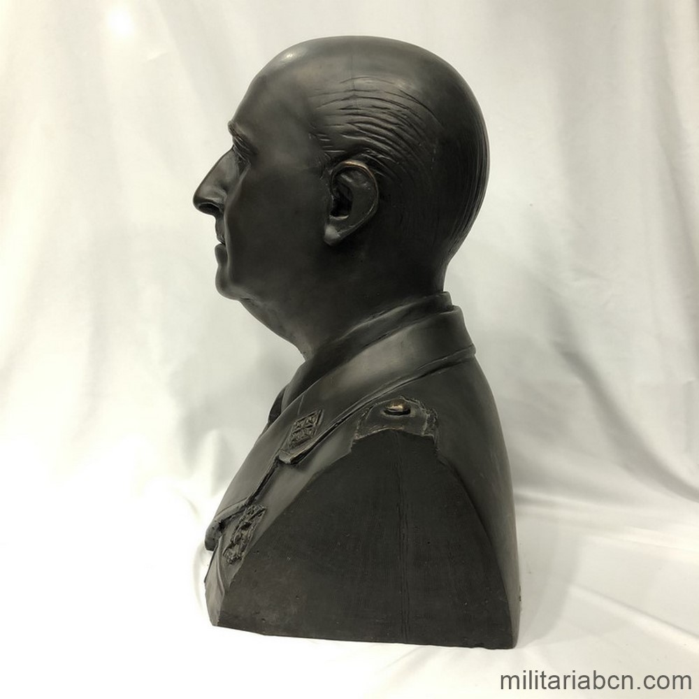 Bust of Generalissimo Francisco Franco in Captain General's uniform