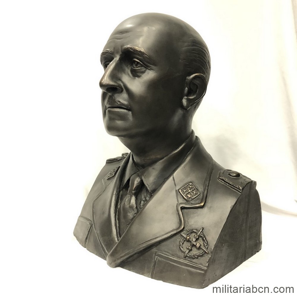 Bust of Generalissimo Francisco Franco in Captain General's uniform
