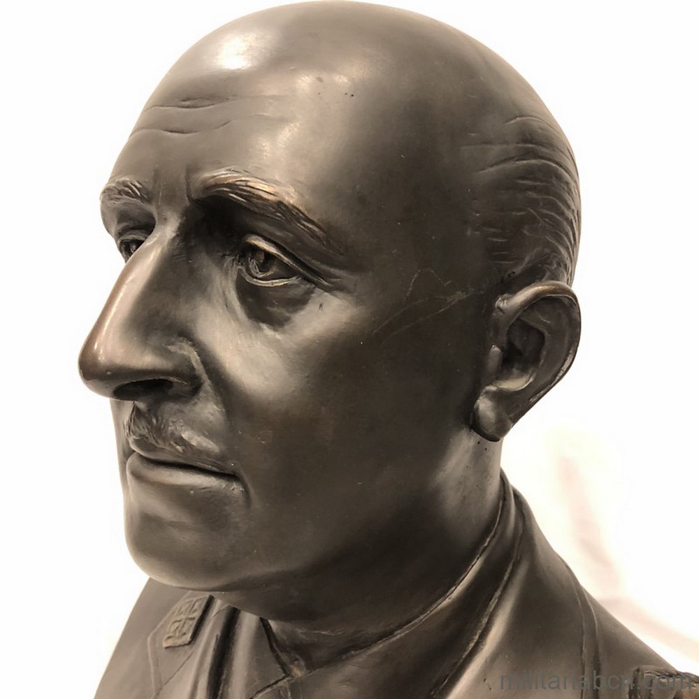 Bust of Generalissimo Francisco Franco in Captain General's uniform